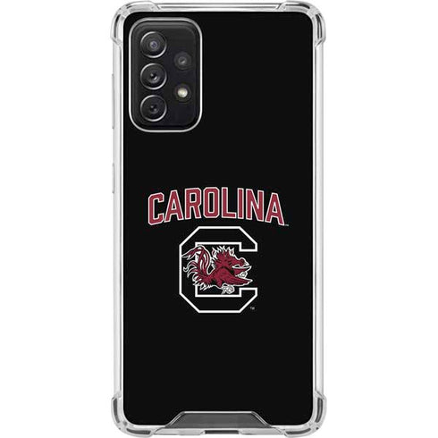 University of South Carolina Athletic Text & Logo Galaxy A72 5G Clear Case